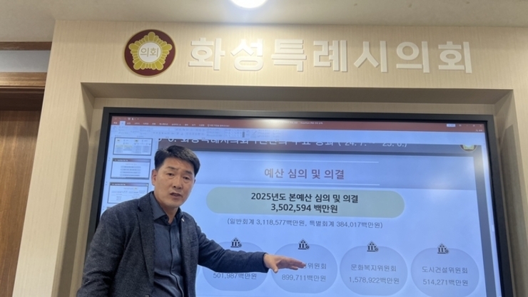 [포토뉴스] 배정수 화성특례시의장, "의장실로 오신 분들께 제가 직접 설명해 드립니다"