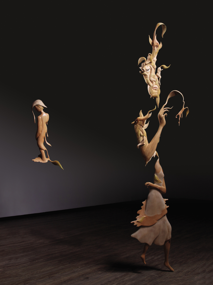 멀지도 가깝지도 않은 거리 (Neither Too Close,Nor Too Far).Wood.250x280x200cm.2010