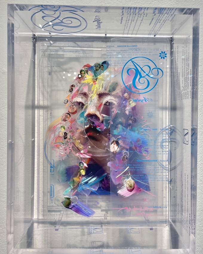 제목 : 기억에서 사라지다 (20.5⨯29.5cm, Layer:4 ) Mixed Media on clear plastic