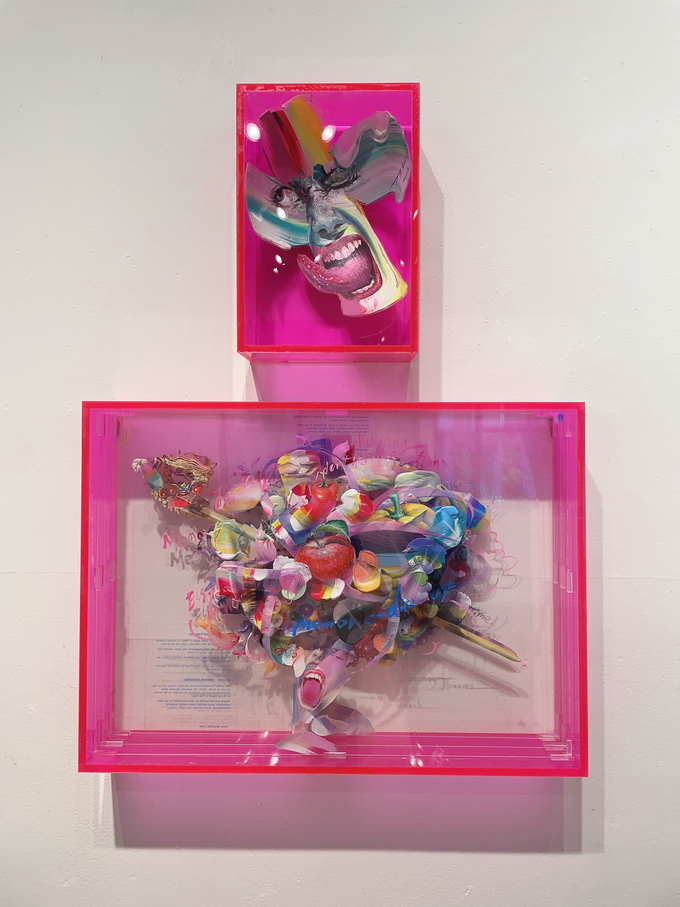 기억에서 사라지다 (60⨯45⨯6.6cm, Layer:3) Mixed Media on clear plastic
