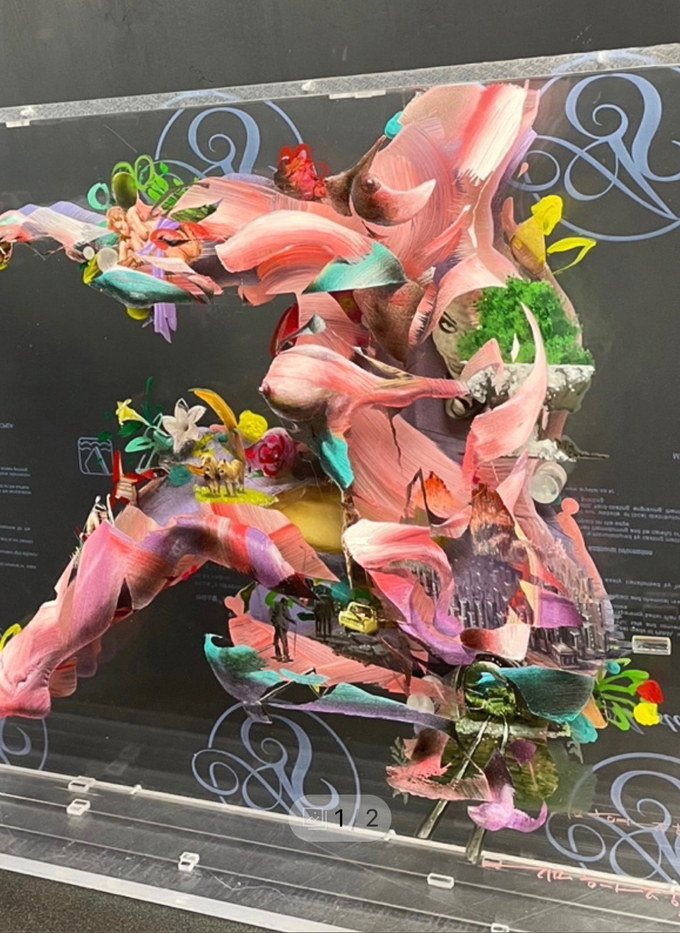 기억에서 사라지다 (60⨯44.7⨯10cm, Layer:3) Mixed Media on clear plastic
