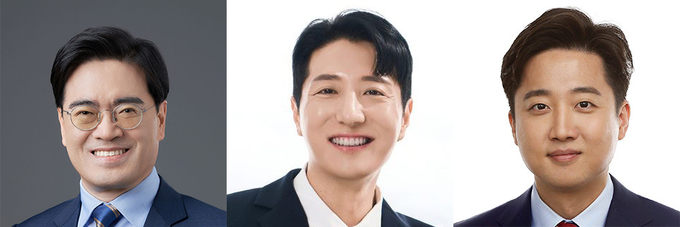 더불어민주당 공영운 후보, 국민의힘 한정민 후보, 개혁신당 이준석 후보