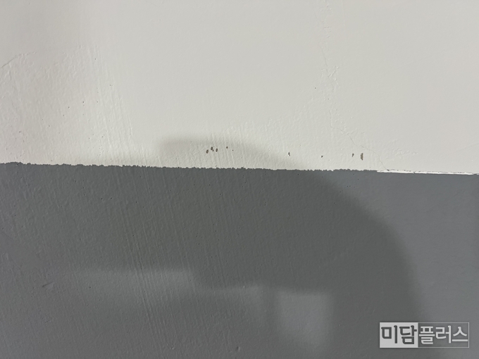 페인트 경계가 깔끔하지 않다